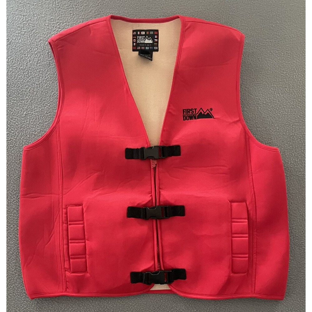 First Down Red Sleeveless Vest 100%‎ Polyester